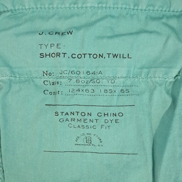 J. Crew Men's 31x9 Stanton Cotton Twill Garment Dyed Classic Fit Short - Picture 8 of 15